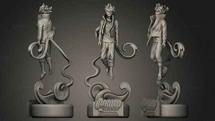 Figurines heroes, monsters and demons (Uzumaki boruto, STKM_0087) 3D models for cnc